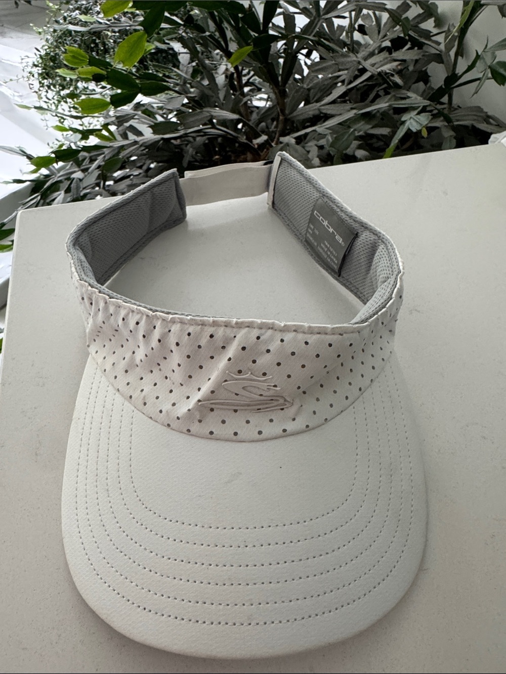 Women's White Perforated Performance Visor